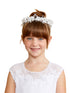 Tip Top Kids Girls White Holy Communion Special Occasion Flower Crown - SophiasStyle.com
